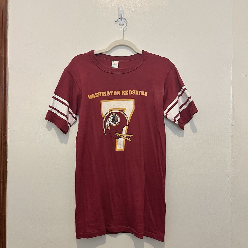 1980s Washington Redskins Champion Knit Shirt #7 Joe Theissman VTG Skins Rare M